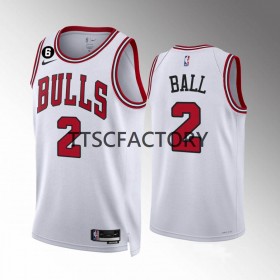 Camiseta Hombre NBA Chicago Bulls ZLonzo Ball 2 Nike 2022-23 Association Edition Blanco Swingman
